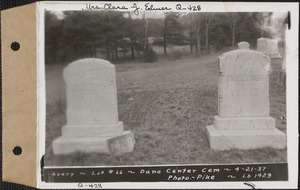 Avery, Dana Center Cemetery, lot 66, Dana, Mass., Apr. 21, 1937