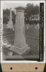 Brooks, Dana Center Cemetery, lot 1, Dana, Mass., Apr. 23, 1937