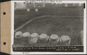 Brooks, Dana Center Cemetery, lot 1, Dana, Mass., Apr. 23, 1937