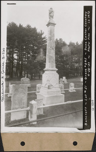 Bancroft, Dana Center Cemetery, lot 51, grave no. 245, Dana, Mass., Apr. 28, 1937