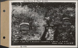 Best, Brown's Cemetery, lot 2, Dana, Mass., June 4, 1937