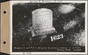 Brown, Brown's Cemetery, lot 5, Dana, Mass., June 4, 1937