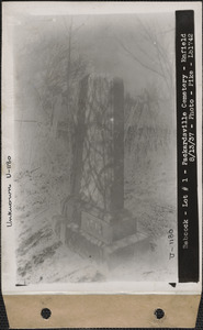 Babcock, Packardsville Cemetery, lot 1, Enfield, Mass., Aug. 13, 1937