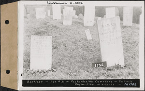 Bartlett, Packardsville Cemetery, lot 31, Enfield, Mass., Apr. 25, 1938