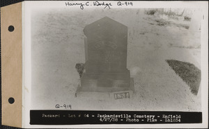 Esther J. Packard, Packardsville Cemetery, lot 64, Enfield, Mass., Apr. 27, 1938