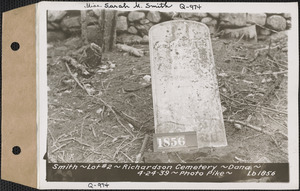 Joseph Smith, Richardson Cemetery, lot 2, Dana, Mass., Apr. 24, 1939