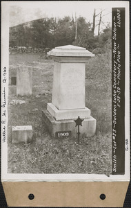 William and Mary Smith, Golden Lake Cemetery, lot 33, New Salem, Mass., May 23, 1939