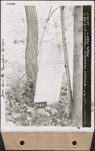 Bezaleel Amsden, Williams Cemetery, lot 17, Dana, Mass., June 13, 1939