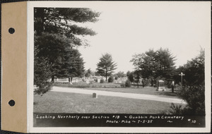Looking northerly over section 18, Quabbin Park Cemetery, Ware, Mass., July 5, 1935
