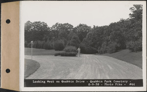 Looking west on Quabbin Drive, Quabbin Park Cemetery, Ware, Mass., Aug. 9, 1938