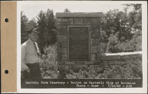 Massachusetts Metropolitan District Water Supply Commission, Quabbin Reservoir, Photographs of Cemeteries, 1928-1945