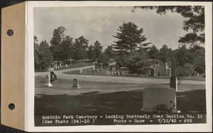 Looking northerly over section 18, Quabbin Park Cemetery, Ware, Mass., July 15, 1942