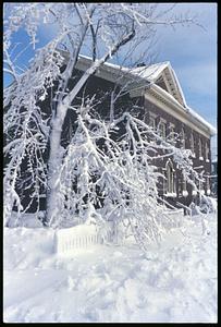 Building in snow, Somerville
