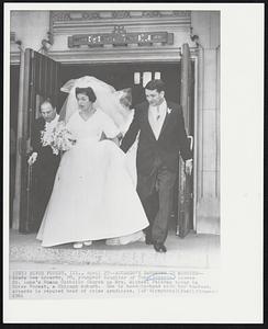 Accardo’s Daughter is Married--Linda Lee Accardo, 20, youngest daughter of Tony Accardo, leaves St. Luke’s Roman Catholic Church as Mrs. Michael Palermo today in River Forest, a Chicago suburb. She is hand-in-hand with her husband. Accardo is reputed head of crime syndicate.