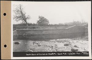 Contract No. 14, East Portion, Wachusett-Coldbrook Tunnel, West Boylston, Holden, Rutland, south bank of outlet at Shaft 1, West Boylston, Mass., Nov. 3, 1930