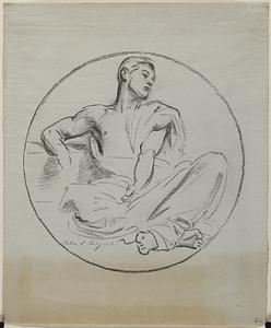 Man seated in circle