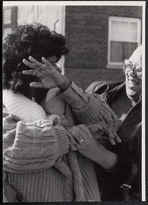 Two women laughing
