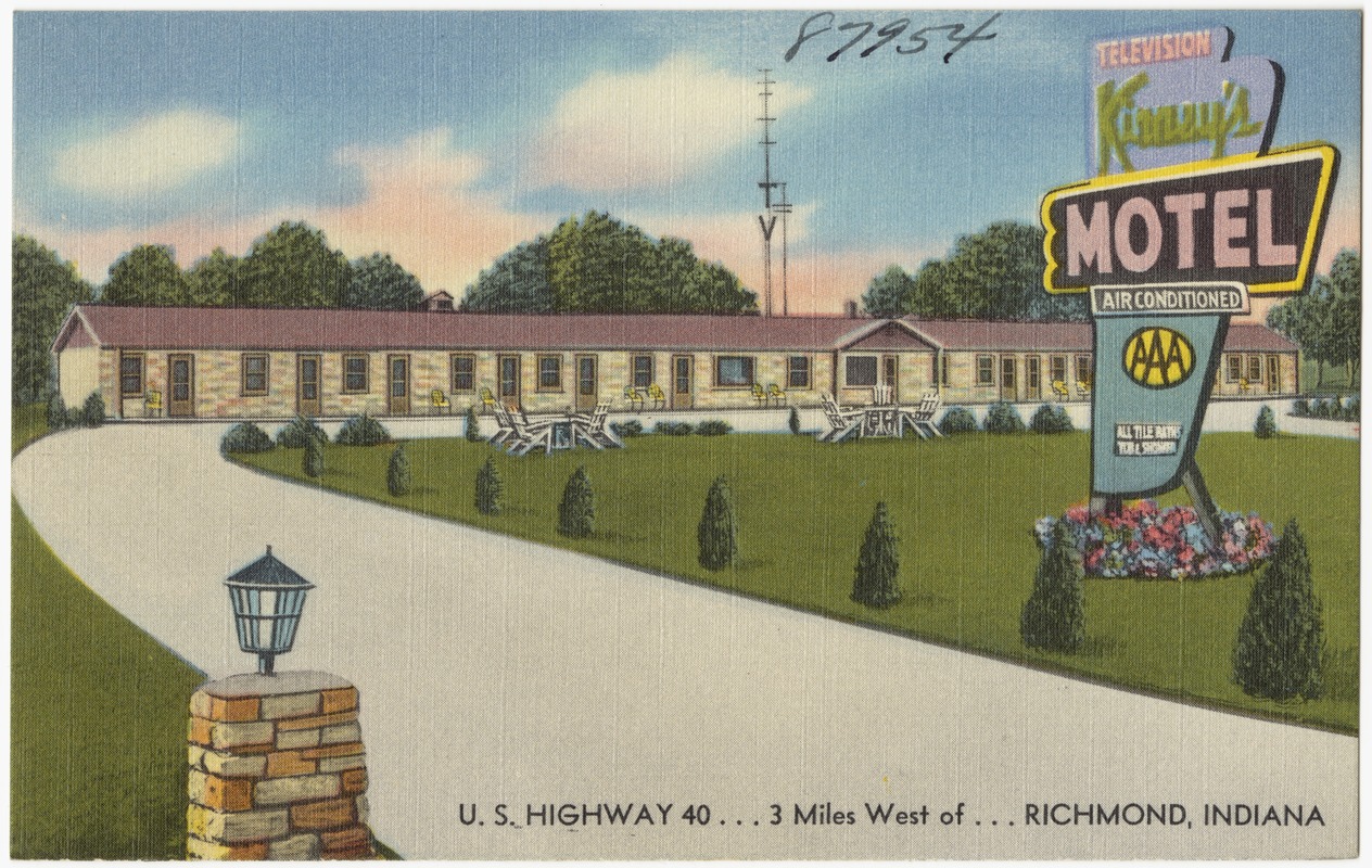 Kinney's Motel, U. S. Highway 40... 3 miles west of... Richmond, Indiana