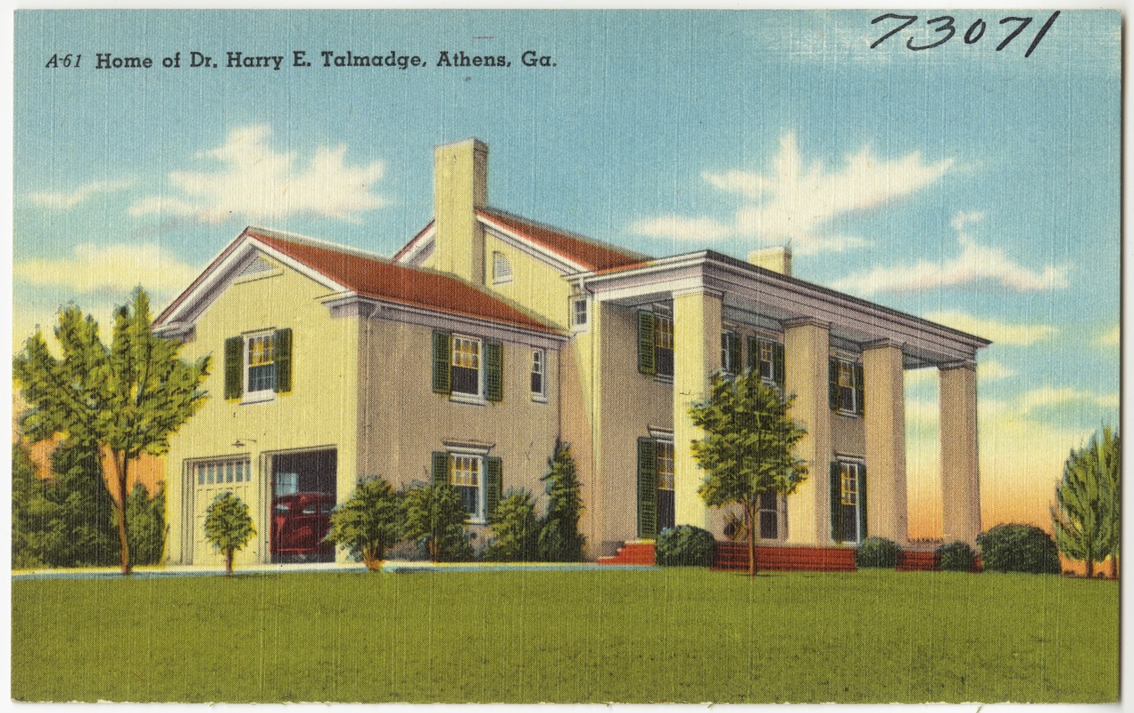 Home of Dr. Harry E. Talmadge, Athens, Ga.