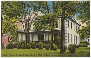 House in which First Garden Club of America was formed, Athens, Ga.