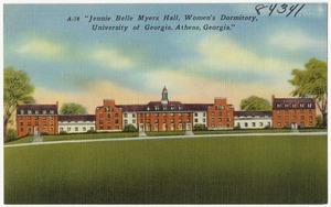 "Jennie Belle Myers Hall, women's dormitory, University of Georgia, Athens, Georgia."