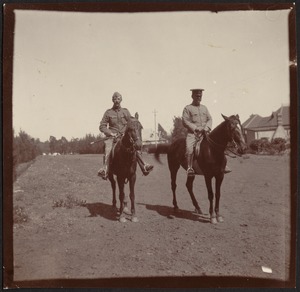 Two officers on horseback