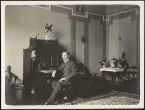 John Gardner Coolidge sitting at desk in formal room (neoclassical style)