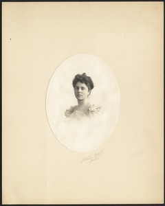 Isabel Stevens in white floral appliqué dress