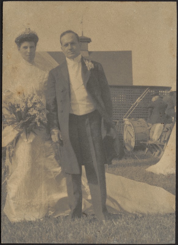 Julian Lowell Coolidge and Theresa Reynolds Coolidge on their Wedding ...