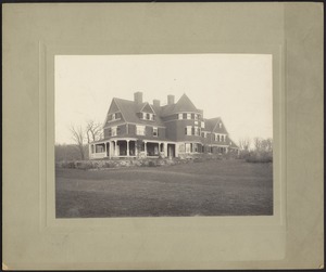View of large house, Queen Anne style architecture