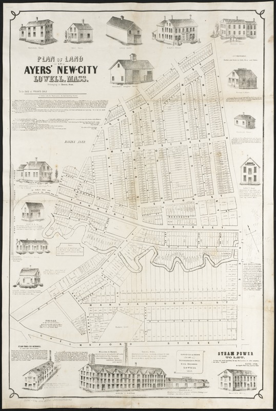 Plan of land in Ayers' New-City, Lowell, Mass