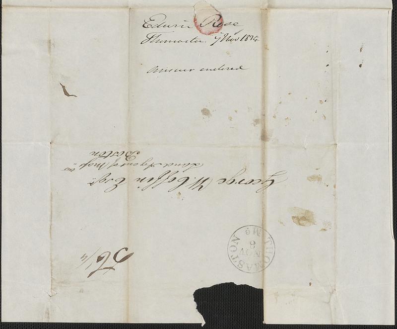 Edwin Rose to George Coffin, 7 November 1834 - Digital Commonwealth