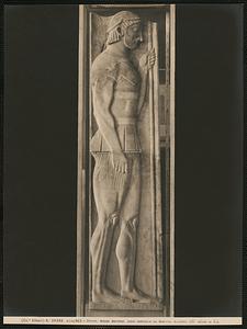 Athènes - Grèce. Musée National. Stèle funéraire du guerrier Aristion (VI siècle a. C.)
