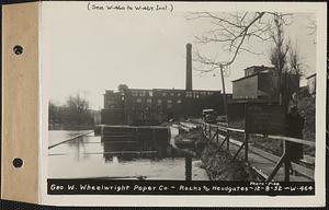 George W. Wheelwright Paper Co., racks and headgates, Ware, Mass., Dec. 8, 1932