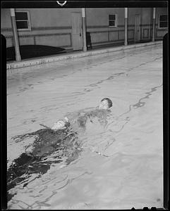 Soldiers swimming in McCurdy Natatorium (1942)