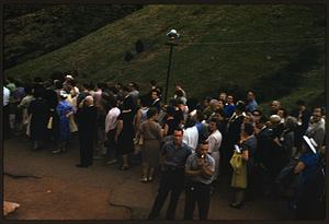 Line of people at Red Rocks Amphitheatre, Colorado