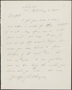 Letter from John D. Long to Zadoc Long, May 6, 1865