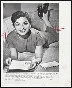 Fiancee of Yankee. That’s an important letter that 20-year-old Elizabeth Vigil holds--it’s from her fiance, outfielder Norm Siebern of the New York Yankees. Their engagement was announced yesterday. They met last year when Siebern played for the Denver Bears.