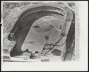 Airview of Capacity Series Opener Crowd-Here’s an airview of the Polo Grounds today as the World Series opened before a capacity crowd of 52,751.