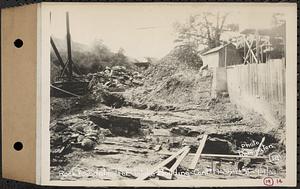 Contract No. 19, Dam and Substructure of Ware River Intake Works at Shaft 8, Wachusett-Coldbrook Tunnel, Barre, rock foundation for intake building, Shaft 8, Barre, Mass., Sep. 4, 1929