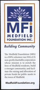 "Eastern Massachusetts 17th-Century Sites and Collections", "Medfield Foundation Inc. Building Community"