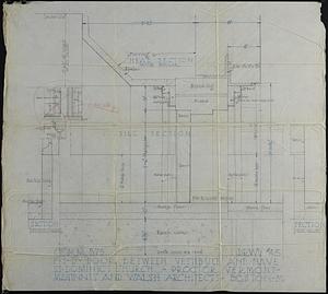 Full-scale drawing of door between vestibule and nave