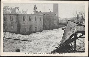 Ruined Main Street Bridge, at paper mill