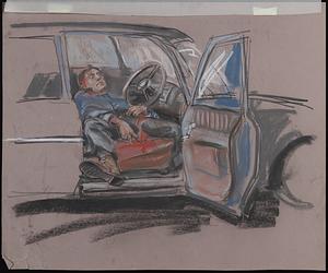 Bleeding man in WBZ-TV car