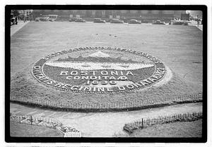 "Bostonia Condita AD 1630" floral design of the seal of the City of Boston, Copley Square