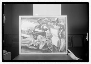 Modern art c/o Collier Copies of oils & watercolor & 2 statues