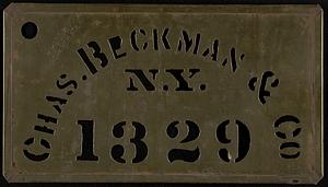 Chas Beckman & Co. N.Y. 1329 Fruit Merchant Stencil