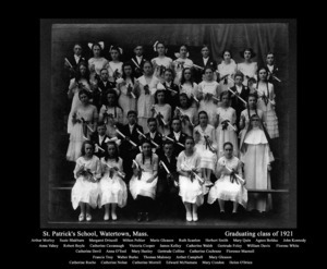 Saint Patrick's School, Graduating Class of 1921.