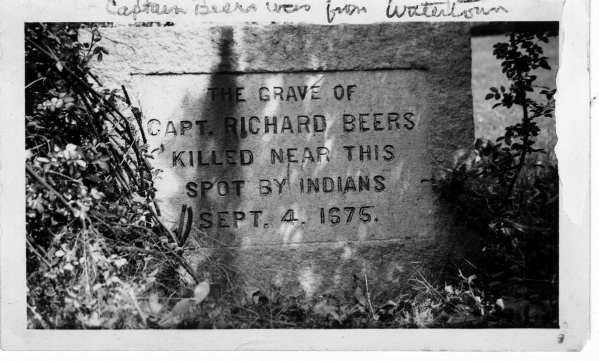 Grave of Capt. Richard Beers of Fresh Pond.