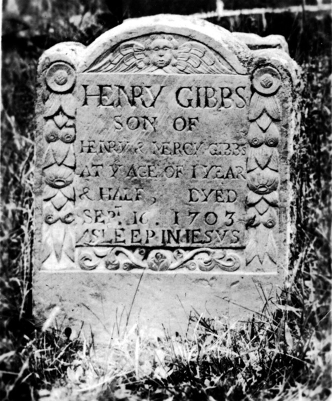 Grave marker of Henry Gibbs.